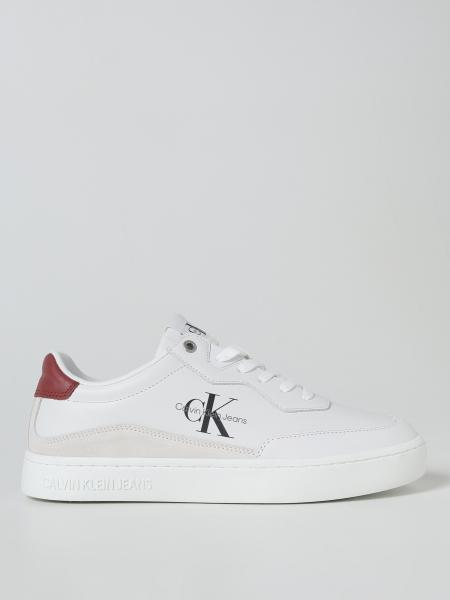 CALVIN KLEIN leather sneakers - White | Calvin Klein sneakers YM0YM00432 online on GIGLIO.COM