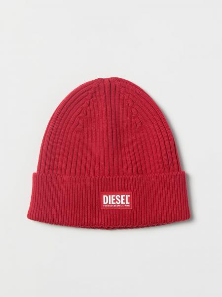 DIESEL: hat for man - Red | Diesel hat A040910DAOB online at GIGLIO.COM