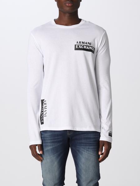 ARMANI EXCHANGE: t-shirt for men - White | Armani Exchange t-shirt  6LZTBFZJGCZ online on 