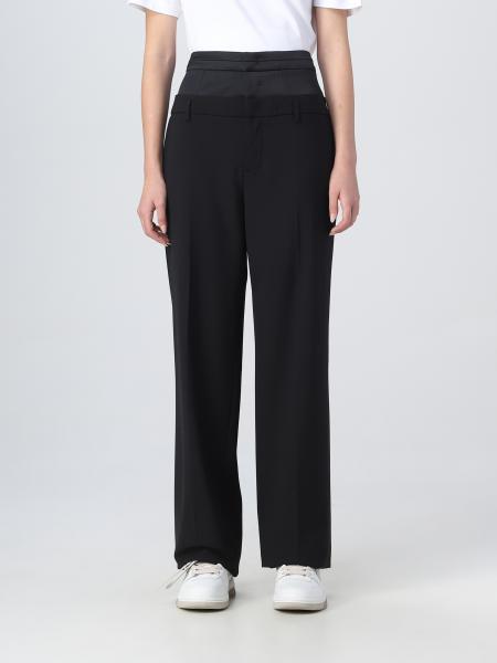 OFF-WHITE: pants for woman - Black | Off-White pants OWCA164F22FAB003 ...
