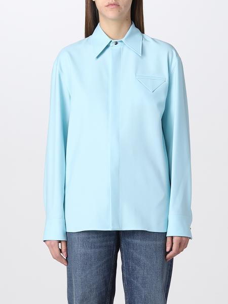 BOTTEGA VENETA: shirt for woman - Blue | Bottega Veneta shirt ...
