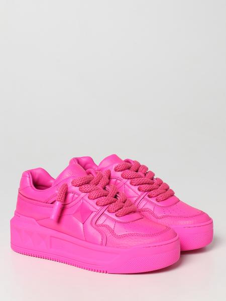 VALENTINO GARAVANI: Sneakers One Stud XL Pink PP Collection in nappa