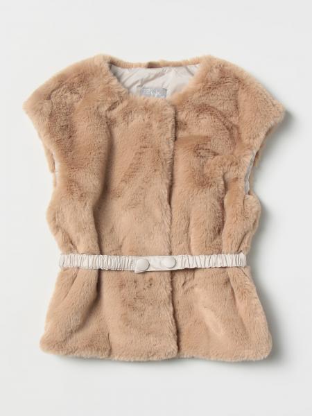 Giglio.com Bambina Abbigliamento Cappotti e giubbotti Gilet Gilet in lana merino con rose lurex 
