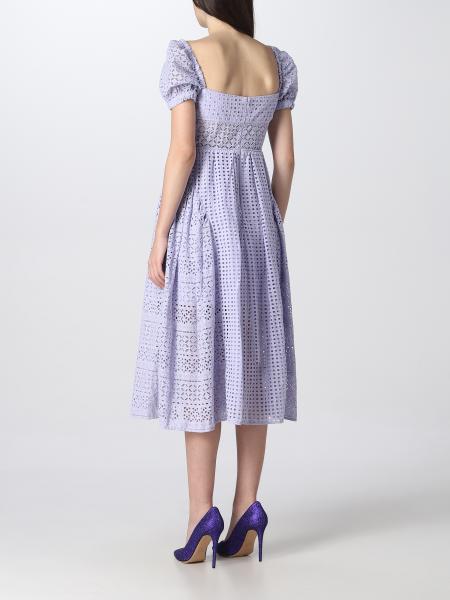 SELF-PORTRAIT: dress for woman - Lilac | Self-Portrait dress PF22032 ...
