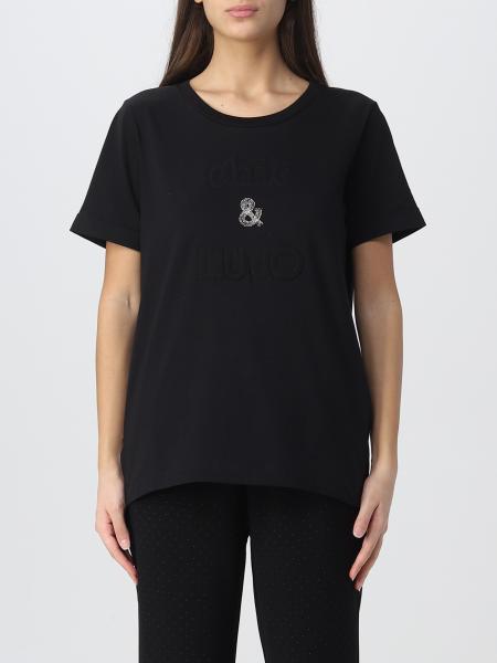 LIU JO: t-shirt for woman - Black | Liu Jo t-shirt TF2019J0088 online ...