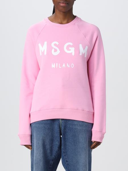 MSGM: sweatshirt for woman - Pink | MSGM sweatshirt 2000MDM513200001 ...