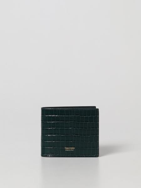TOM FORD: wallet for man - Bottle Green | Tom Ford wallet Y0228TLCL239  online on 