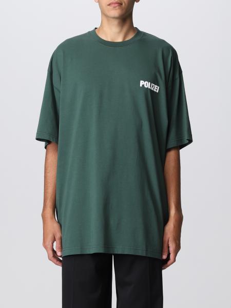 VETEMENTS: t-shirt for man - Green | Vetements t-shirt UA53TR450G ...