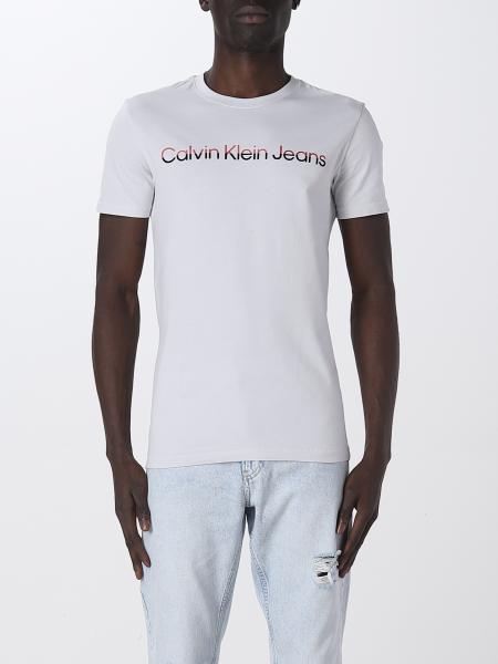 CALVIN KLEIN JEANS: t-shirt for man - Grey | Calvin Klein Jeans t-shirt ...