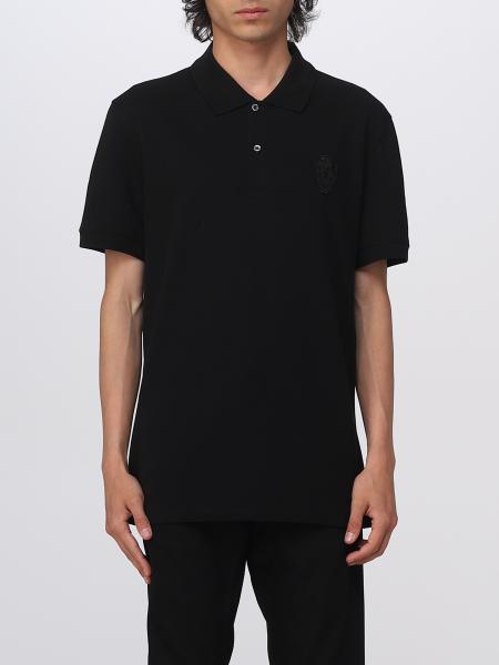 ALEXANDER MCQUEEN: polo shirt for man - Black | Alexander Mcqueen polo ...