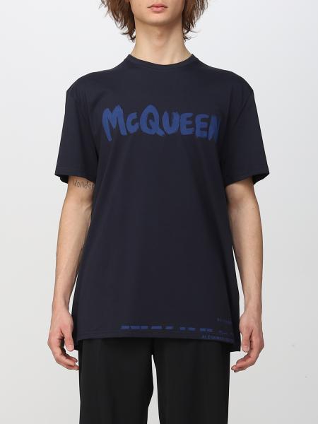 T-shirt Graffiti Alexander McQueen in cotone