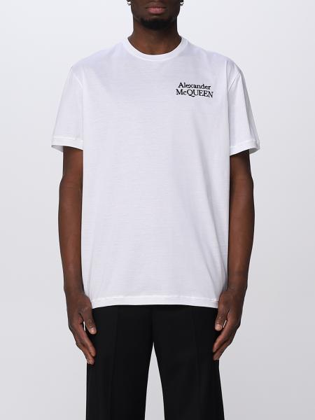 ALEXANDER MCQUEEN: T-shirt with mini logo - White | Alexander McQueen t ...