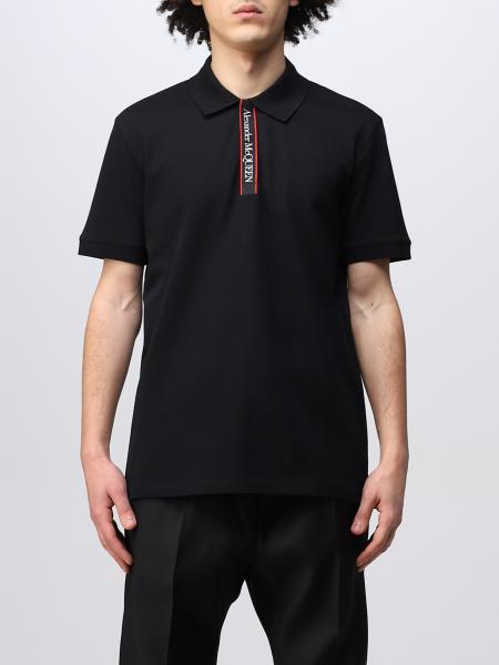 ALEXANDER MCQUEEN: polo shirt in cotton - Black | Alexander Mcqueen ...