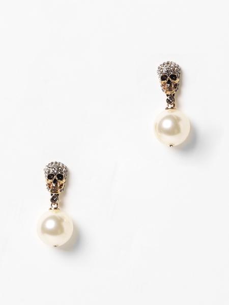 Orecchini Alexander McQueen in ottone con perle sintetiche