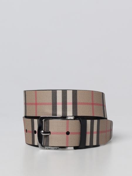 Burberry Vintage Check belt in matt grain coated fabric