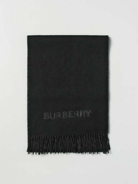 BURBERRY: scarf for man - Black | Burberry scarf 8063869 online on ...