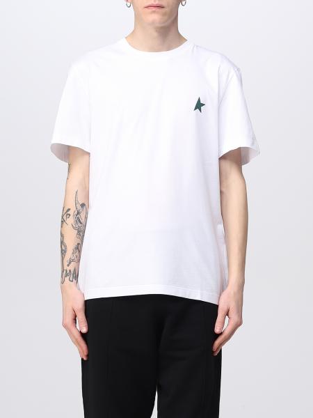 GOLDEN GOOSE: cotton T-shirt with logo - White | Golden Goose t-shirt