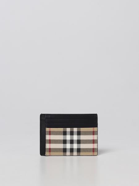 Burberry wallet in leather and coated fabric