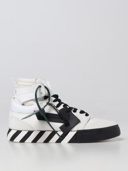 OFF-WHITE: Low Vulcanized sneakers in grained leather - White | Off ...