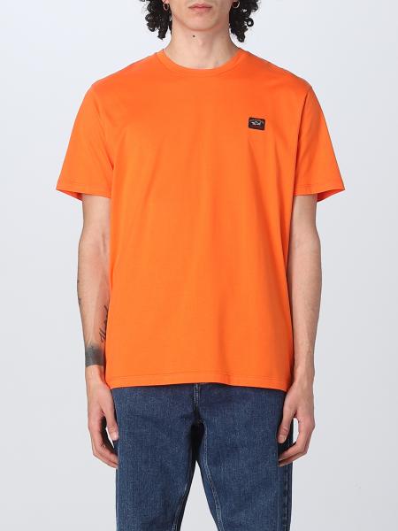 Paul & Shark Outlet: t-shirt for man - Orange | Paul & Shark t-shirt ...