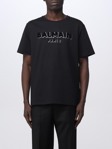 Balmain Cotton T Shirt Black 1 Balmain T Shirt Ah1eg010bb99 Online