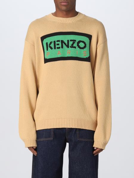 Maglione Kenzo: Pullover Kenzo con logo intarsiato a contrasto