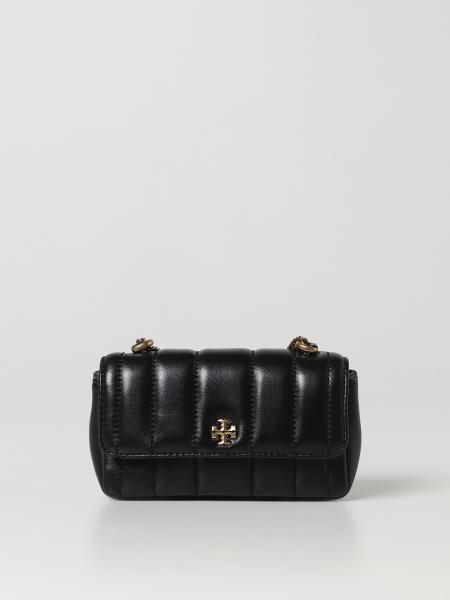 TORY BURCH: Kira Mini bag in quilted leather - Black | Tory Burch mini ...