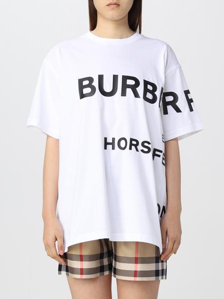 BURBERRY: Horseferry t-shirt in cotton - White | Burberry t-shirt