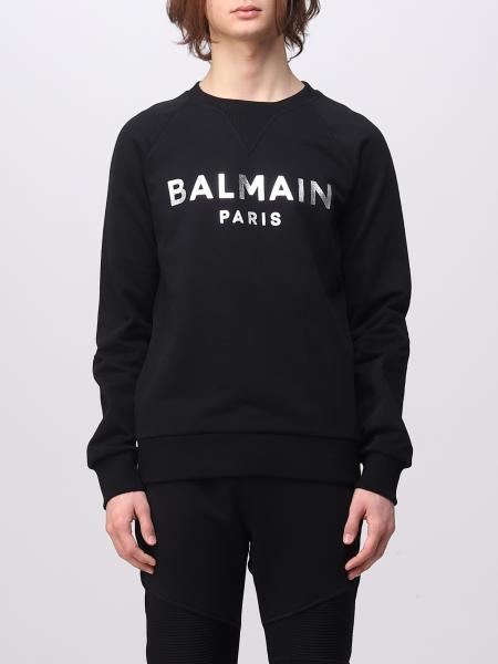 Balmain sweatshirt with laminated logo