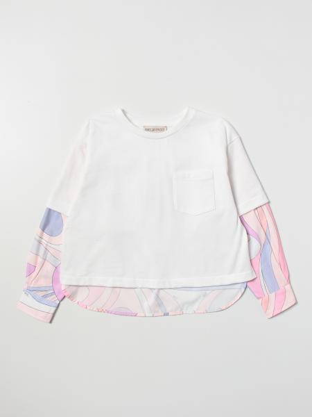 Maglia Emilio Pucci: T-Shirt Emilio Pucci Junior con inserto Marmo