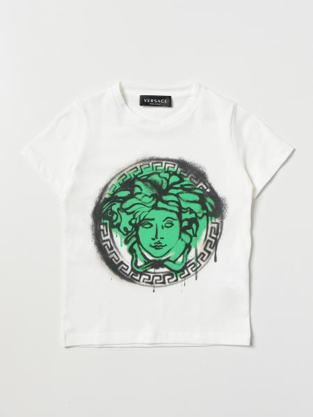 T-shirt Versace Young in cotone con stampa Medusa