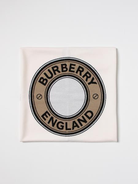 Coperta Burberry in lana con logo jacquard