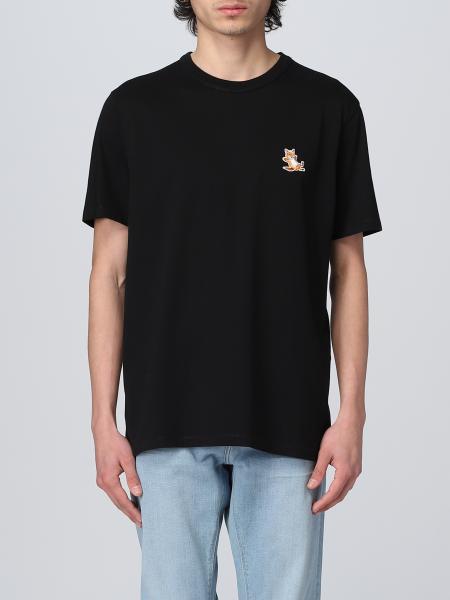 MAISON KITSUNÉ: t-shirt for man - Black | Maison Kitsuné t-shirt ...