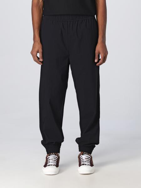 BURBERRY: trousers in stretch cotton - Black | Burberry pants 8064076 ...