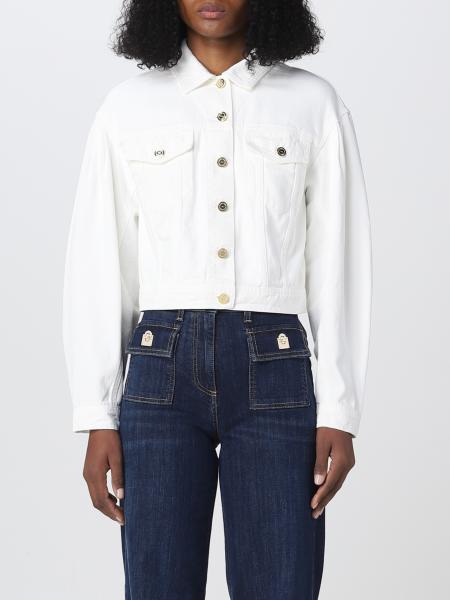 Giubbotti donna: Giubbotto Elisabetta Franchi in denim
