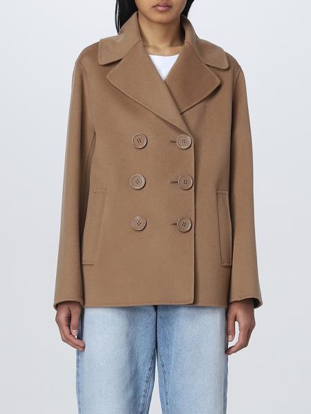 Standaard Overdreven lengte wool pea coat - Camel | S Max Mara jacket 2390410331600 online on GIGLIO.COM