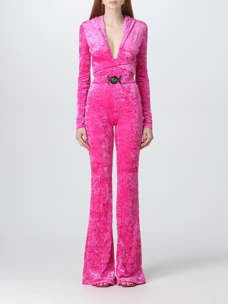 VERSACE: jumpsuits for woman - Pink | Versace jumpsuits 10090191A05908 ...
