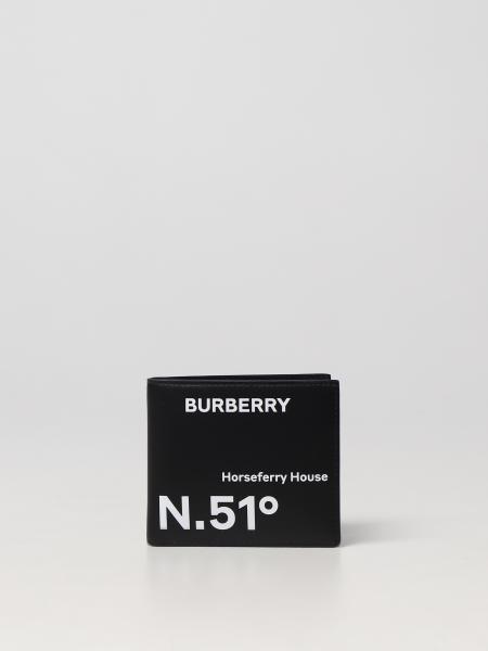 Portafoglio Burberry in pelle con logo stampato