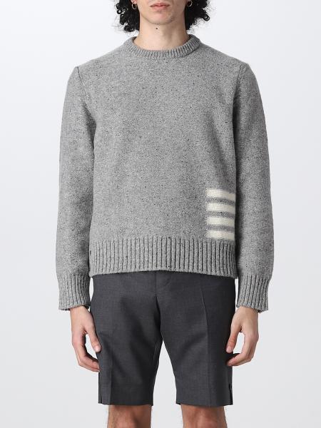 THOM BROWNE: wool blend sweater - Grey | Thom Browne sweater ...