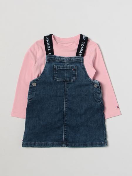 Pebish glans tab TOMMY HILFIGER: jumpsuit for baby - Denim | Tommy Hilfiger jumpsuit  KN0KN01554 online at GIGLIO.COM