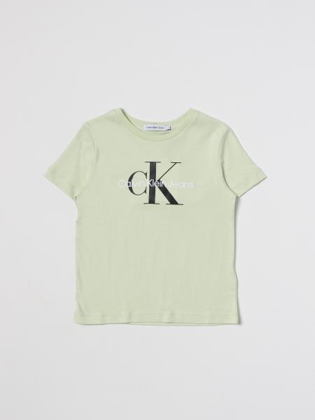 CALVIN KLEIN JEANS: t-shirt for girls - Green | Calvin Klein Jeans t ...