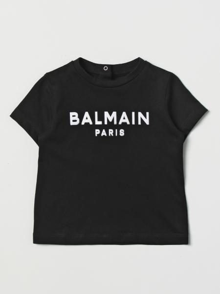 BALMAIN KIDS: t-shirt for baby - Black | Balmain Kids t-shirt ...
