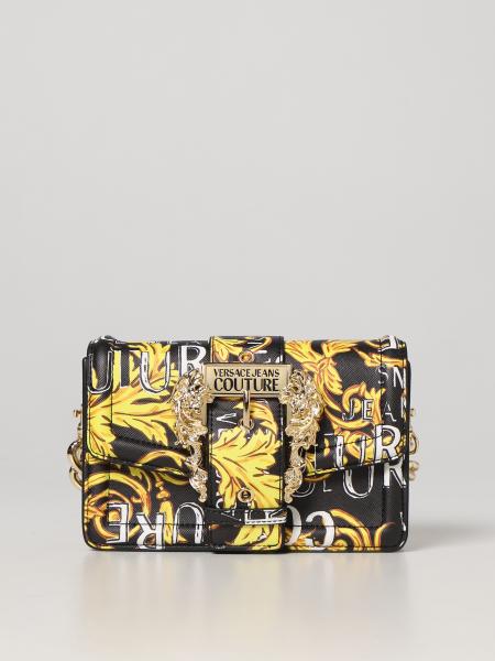 Versace Jeans Couture Bag With All Over Baroque Print Black Versace Jeans Couture Crossbody