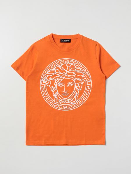 T-shirt Versace Young in cotone con Medusa stampata