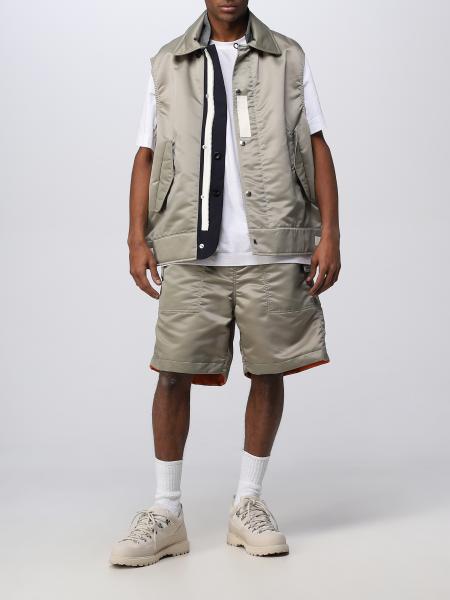 SACAI: suit vest for man - Kaki - Giglio.com