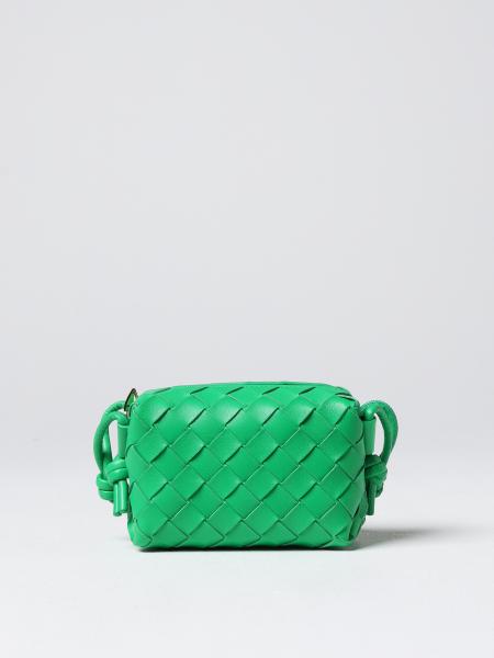 BOTTEGA VENETA: Candy Loop intrecciato leather bag - Green