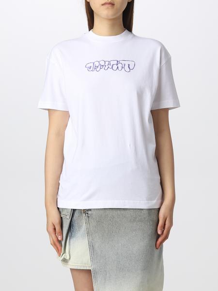 OFF-WHITE: t-shirt for woman - White | Off-White t-shirt ...