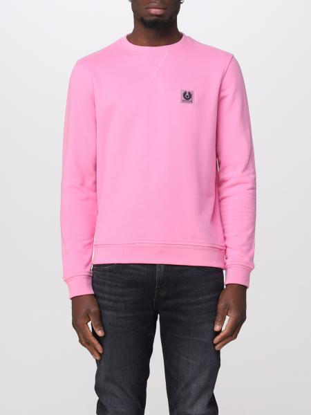 BELSTAFF: sweatshirt for man - Pink | Belstaff sweatshirt 100049 online ...