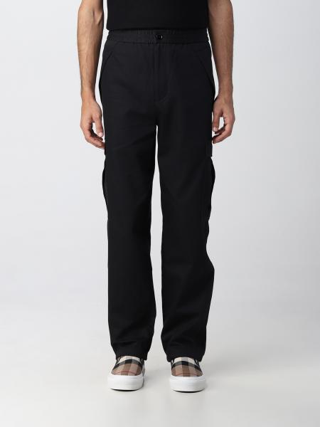 BURBERRY: cotton trousers - Black | Burberry pants 8065086 online at ...