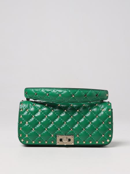 VALENTINO GARAVANI: Rockstud Spike bag in quilted nappa leather - Green